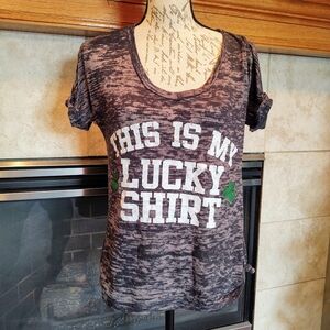 💥3/$20 St. Patrick's Day V-Neck T-Shirt! Vanity Small!